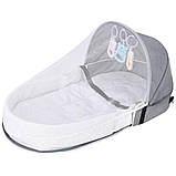 Дитяче складане переносне ліжечко Olvi Переносна дитяча сумка-ліжко-ліжкощільний пеленатор Рюкзак, фото 5
