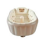 Ванночка для новонароджених Портативна надувна ванночка для купання малюків з антиковзним дном і насосом, фото 2