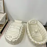 Ванночка для новонароджених Портативна надувна ванночка для купання малюків з антиковзним дном і насосом, фото 6