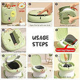 Складаний дорожній горщик для дітей до 50 кг Портативний складаний туалет переносний дорожній горщик Just Baby, фото 4