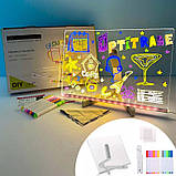 Нічник дошка для нотаток Світна акрилова дошка світильник для нотаток Led Note Board світлодіодний нічник, фото 3