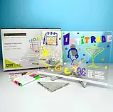 Нічник дошка для нотаток Світна акрилова дошка світильник для нотаток Led Note Board світлодіодний нічник, фото 5