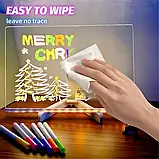 Нічник дошка для нотаток Світна акрилова дошка світильник для нотаток Led Note Board світлодіодний нічник, фото 6