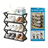 Полиця для взуття 4 яруси в стилі лофт OnePro Підставка для взуття на 4 пілочки Етажерка стелаж для дому, фото 2
