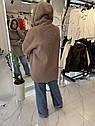 Жіноча дублянка двохсторння, еко замш-норка., фото 5