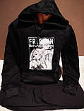 Дитяче утеплене худі "АнімеСупроводжуюча Фрірен та Гімель" Японія для дівчинки підлітка 13-18 років чорне, фото 3