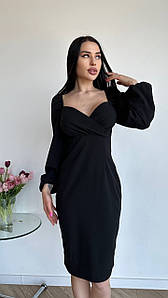 Розміри S, M | Стильне вечірнє плаття з декольте, чорне