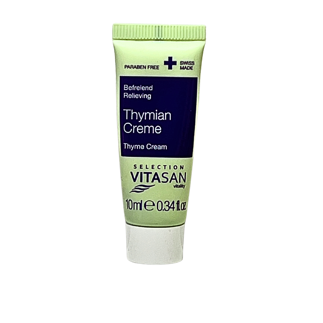 Крем «Чебрець» Vivasan – мініатюра 10 мл (для дихальних шляхів, імунітету та суглобів, Швейцарія)