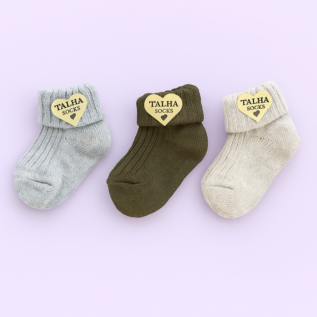 Набір теплих шкарпеток для новонароджених розмір 8-10 (0-6 місяців) Turkiz textil Різні кольори 3, фото 1