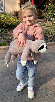 М'яка іграшка Лінивець 45 см М'які іграшки тварини М'яка іграшка на день народження М'яка плюшева іграшка Капучино