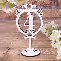 🔥Хіт! Номерок на стол дерев'яний, Цифра 4, розмір 17х9 см