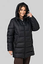 Теплий та комфортний пуховик прямого силуету Софія р-ри 50-60, фото 2