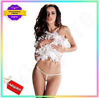 KI Трусики микро стринги Passion GET ONE белые минималистичные для эротических игр и незаметного белья FIR41_R