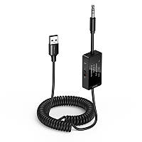 Bluetooth-адаптер Ugreen BT303 2 в 1 AUX Bluetooth 5.4 з мікрофоном 1.5 м чорний