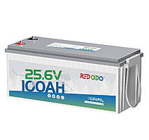 Літій-залізо-фосфатний акумулятор Lifepo4 Redodo акумуляторна батарея 24V 100Ah, BMS 2560Wh