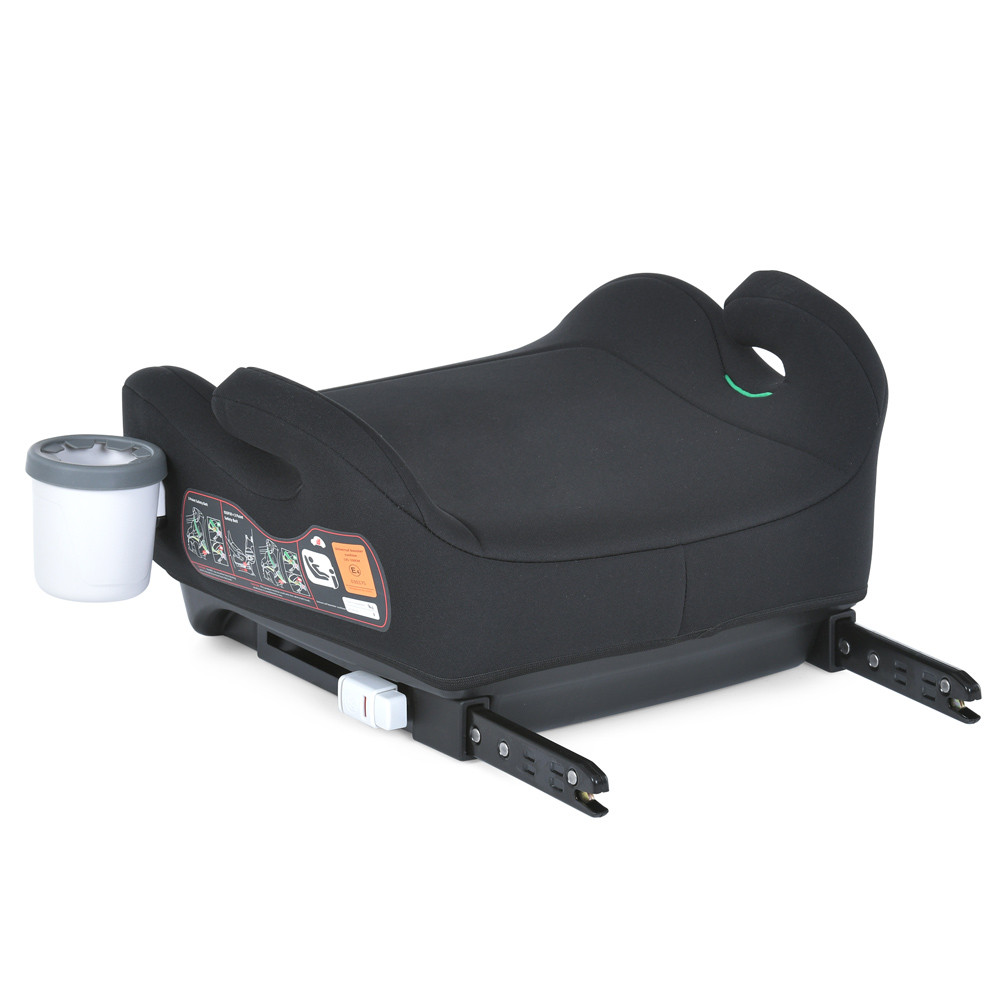 Автокрісло-бустер для авто EL CAMINO ME 1147 i-RIDE Black i-SIZE R129 (125-150 см), isofix, з підсклянником, фото 1