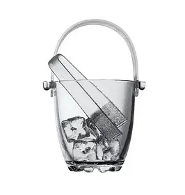 Відро для льоду 53628 Pasabahce Sylvana з щипцями, висота 13см
