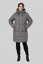 Зимове пальто-пуховик прямого силуету Мілорі, розміри 50-60, фото 4