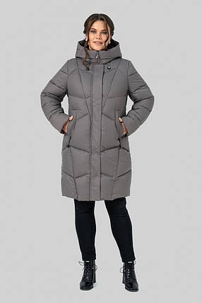 Зимове пальто-пуховик прямого силуету Мілорі, розміри  50-60, фото 1