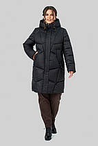 Зимове пальто-пуховик прямого силуету Мілорі, розміри 50-60, фото 2