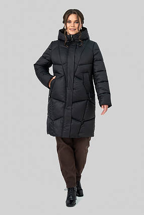 Зимове пальто-пуховик прямого силуету Мілорі, розміри  50-60, фото 1