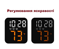 Годинник Deepfox GH-8015 LED цифровий електронний настільний/настінний Будильник Дата Температура (11 х 10см), фото 6
