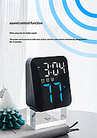 Годинник Deepfox GH-8015 LED цифровий електронний настільний/настінний Будильник Дата Температура (11 х 10см), фото 9