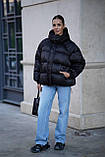 Жіноча зимова куртка пуховик оверсайз, фото 4