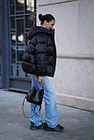 Жіноча зимова куртка пуховик оверсайз, фото 2