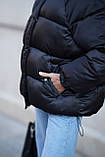 Жіноча зимова куртка пуховик оверсайз, фото 6