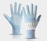 Теплі жіночі рукавички сенсорний з композитної тканини та флісу оптом, фото 4