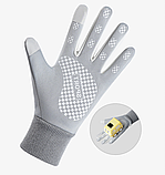 Теплі жіночі рукавички сенсорний з композитної тканини та флісу оптом, фото 8