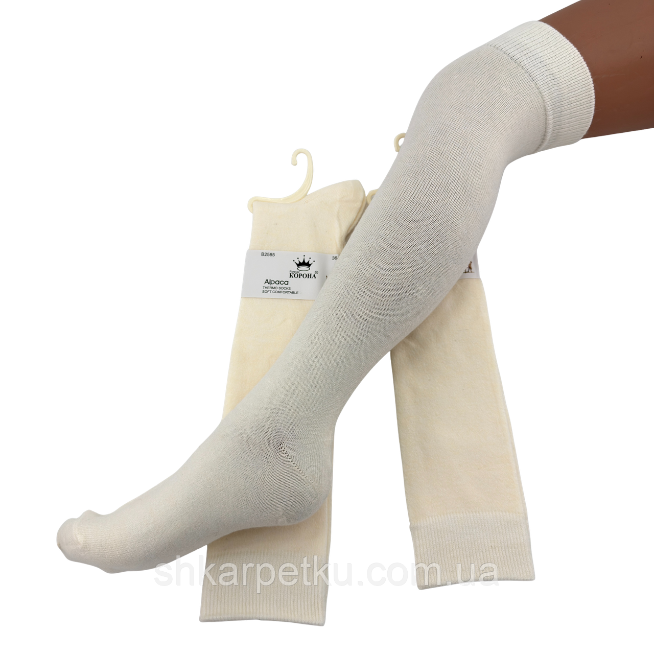 Жіночі високі термогольфи з альпаки Korona, розмір 36–41, 5 пар в упаковці, фото 1