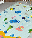 Двосторонній розвиваючий килимок-мат MR 1553-2 Підводний світ 180 / 120 см, з сумкою, фото 3