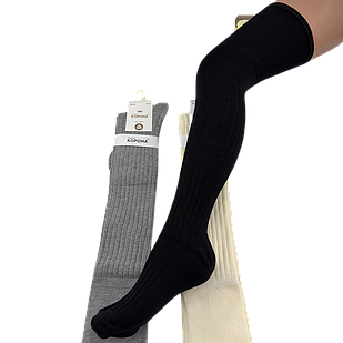 Жіночі кашемірові гольфи Корона в рубчик вище коліна з високою резинкою, 5 пар, Китай, р. 36–41