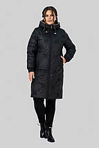 Стильне жіноче зимове пальто з капюшоном Юстина, розміри 50-58, фото 3
