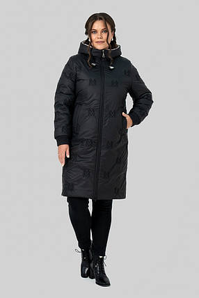 Стильне жіноче зимове пальто з капюшоном Юстина, розміри 50-58, фото 1