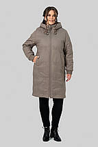 Стильне жіноче зимове пальто з капюшоном Юстина, розміри 50-58, фото 2