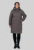 Стильне жіноче зимове пальто з капюшоном Юстина, розміри 50-58, фото 5