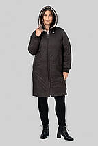 Стильне жіноче зимове пальто з капюшоном Юстина, розміри 50-58, фото 2