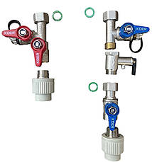 Комплект кранів для під'єднання бойлера та водонагрівача, 1/2" КОМПЛЕКТ "Koer" Чехія, фото 3