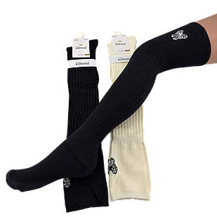 Жіночі високі шкарпетки КОРОНА з кашеміром та метеликом – теплі та м’які, зручна посадка вище коліна