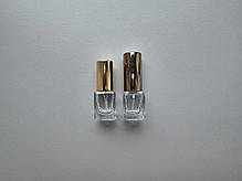 5 - 5.5 мл Куб флакон скляний прозорий з металевим спреєм, пляшка, атомайзер, тестер з розпилювачем, фото 5