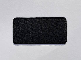 Нашивка Прямокутник 85х42 мм колір чорний, фото 4