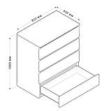 Простора комод для речей на 4 ящики в вітальню, комод для білизни з ламінованого ДСП в спальню, фото 10