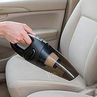 Пилосос автомобільний акумуляторний з насадками Vacuum Cleaner, бездротовий міні-пилосос для авто та дому, Чорний, AVR-350