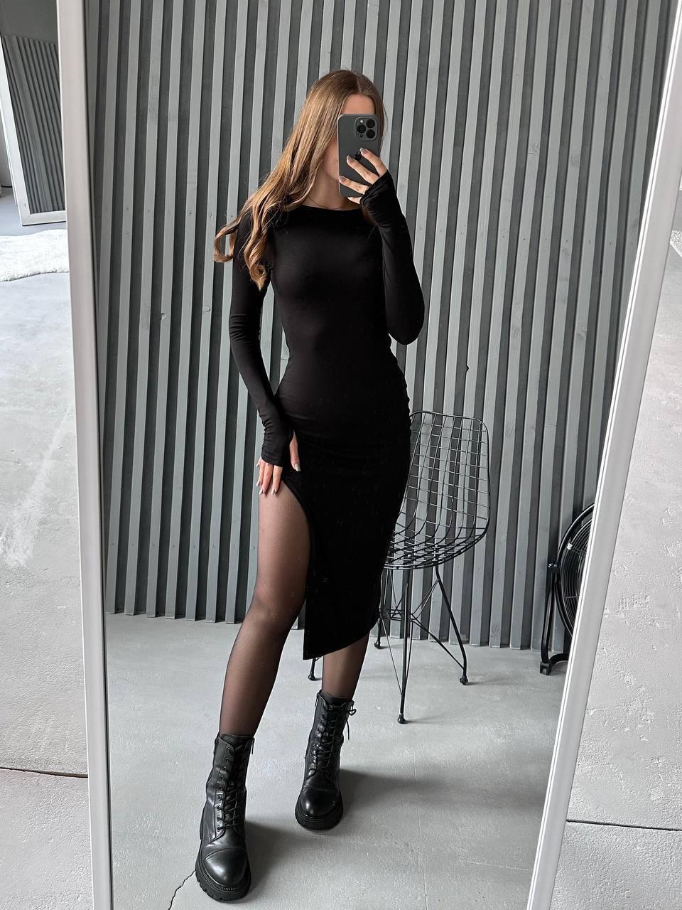 Базова сукня з вирізом на нозі, фото 1