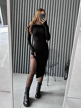 Базова сукня з вирізом на нозі