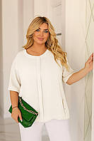 Жіноча стильна літня блузка великих розмірів (р.54-58). Арт-1004/11