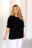 Жіноча стильна літня блузка великих розмірів (р.54-58). Арт-1004/11, фото 4